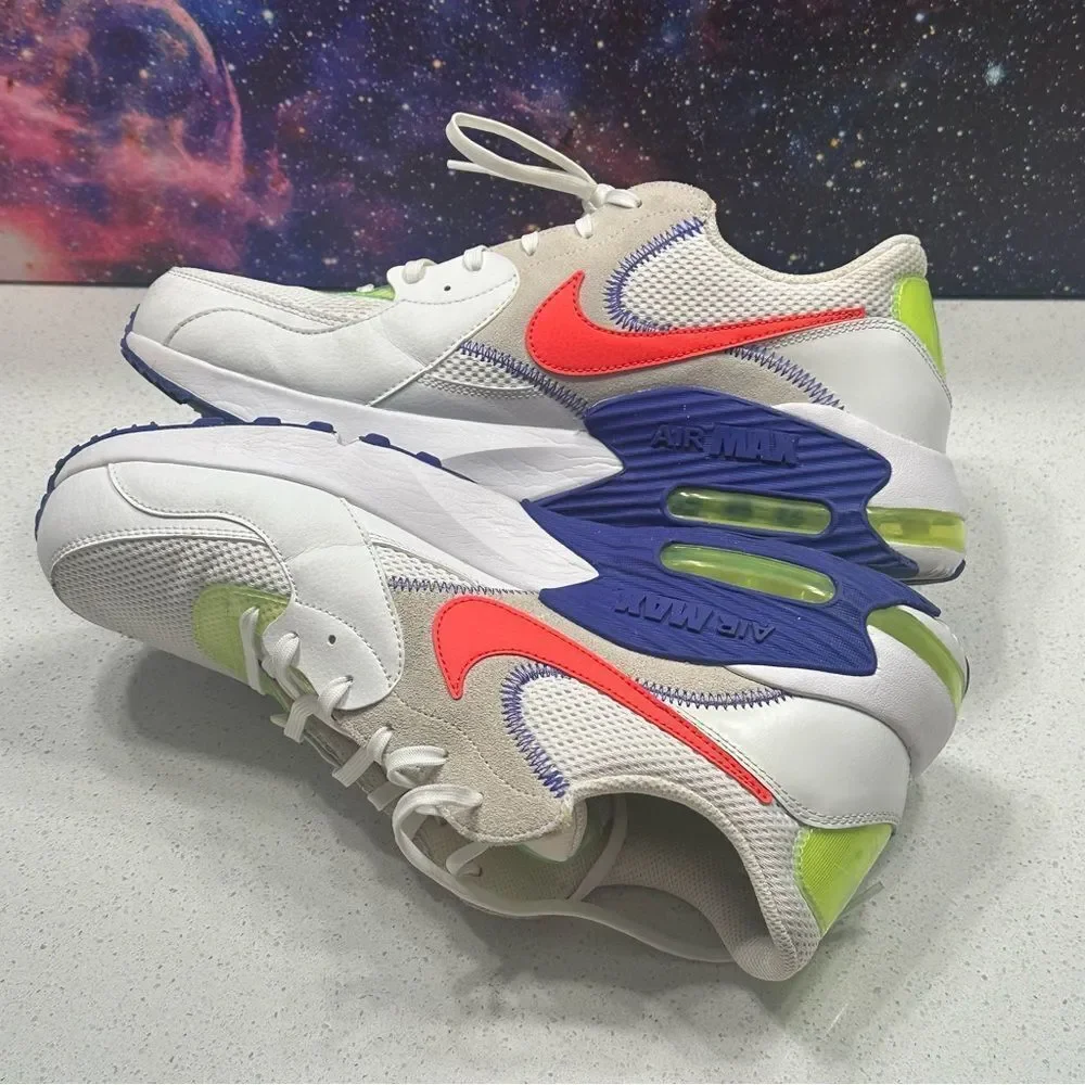 Nike Air Max Excee AMD Shoes Mens Sz‎ 12 Athletic White Retro Neon DD2985-100